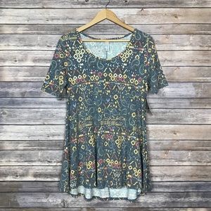 LuLaRoe Medium Multicolored Perfect T Tunic Top